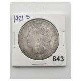 1921 S Morgan Silver Dollar Coin