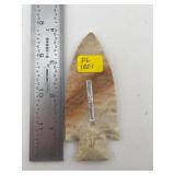 3 & 7/8" Hardin Indian Artifact Arrowhead