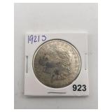 1921 S Morgan Silver Dollar Coin