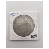 1921 S Morgan Silver Dollar Coin