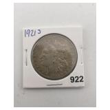 1921 S Morgan Silver Dollar Coin