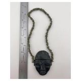 Pre-Columbian Face Effigy pendant with Trade Bead