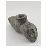 Miniature Human Effigy Stone Pipe Indian Artifact