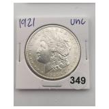 1921 UNC Morgan Silver Dollar Coin