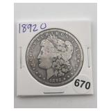 1892 O Morgan Silver Dollar Coin