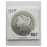 1888 Morgan Silver Dollar Coin