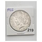 1922 Peace Silver Dollar Coin