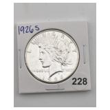 1926 S Peace Silver Dollar Coin