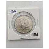 1964 Kennedy Half Dollar Silver Coin
