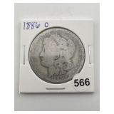 1886 O Morgan Silver Dollar Coin