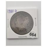 1881 O Morgan Silver Dollar Coin