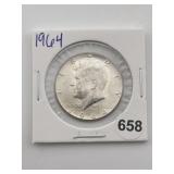 1964 Kennedy Half Dollar Silver Coin