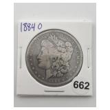 1884 O Morgan Silver Dollar Coin