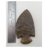 4 & 3/8" Hopewell Indian Artifact Arrowhead