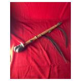 Stone Turkey Pipe with Pipe Stem Indian Artifact A