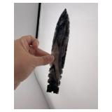 Large Obsidian Blade Indian Artifact Arrowhead