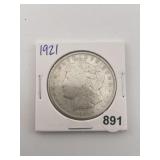 1921 Morgan Silver Dollar Coin