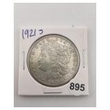 1921 S Morgan Silver Dollar Coin