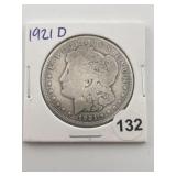 1921 D Morgan Silver Dollar Coin