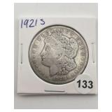 1921 S Morgan Silver Dollar Coin