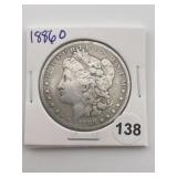 1886 O Morgan Silver Dollar Coin