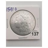 1891 O Morgan Silver Dollar Coin