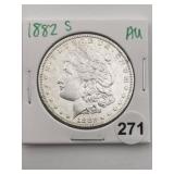 1882 S AU Morgan Silver Dollar Coin