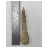 4 & 3/8" Drill Indian Artifact Arrowhead