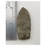 1 & 7/8" Clovis Indian Artifact Arrowhead