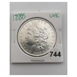 1888 UNC Morgan Silver Dollar Coin