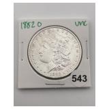 1882 O UNC Morgan Silver Dollar Coin
