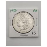 1886 AU Morgan Silver Dollar Coin