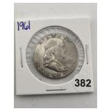 1961 Franklin Half Dollar Silver Coin
