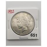 1922 Peace Silver Dollar Coin