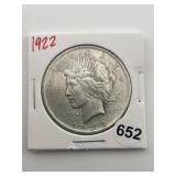 1922 Peace Silver Dollar Coin