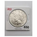 1922 Peace Silver Dollar Coin
