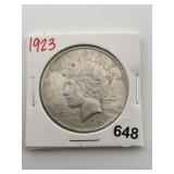 1923 Peace Silver Dollar Coin