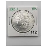 1880 O AU Morgan Silver Dollar Coin