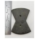 Bow-Tie Gorget Indian Artifact Arrowhead