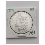 1879 AU Morgan Silver Dollar Coin