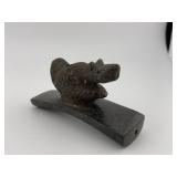 Finely made Bear Effigy Hopewell Pipe Indian Artif