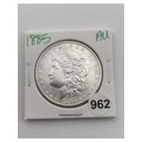 1885 AU Morgan Silver Dollar Coin