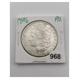 1896 AU Morgan Silver Dollar Coin