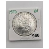 1896 AU Morgan Silver Dollar Coin