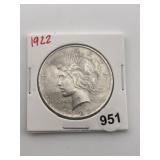1922 Peace Silver Dollar Coin