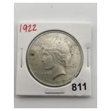 1922 Peace Silver Dollar Coin