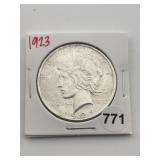 1923 Peace Silver Dollar Coin