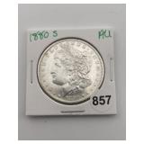 1880 S AU Morgan Silver Dollar Coin