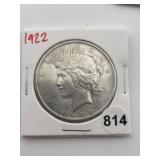 1922 Peace Silver Dollar Coin