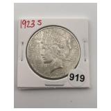 1923 S Peace Silver Dollar Coin